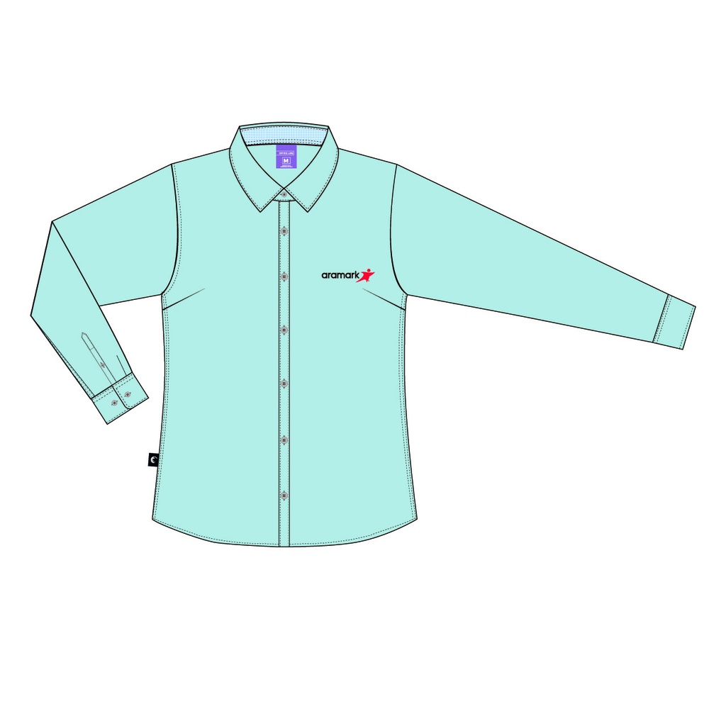 BLUSA CELESTE OXFORD ARAMARK