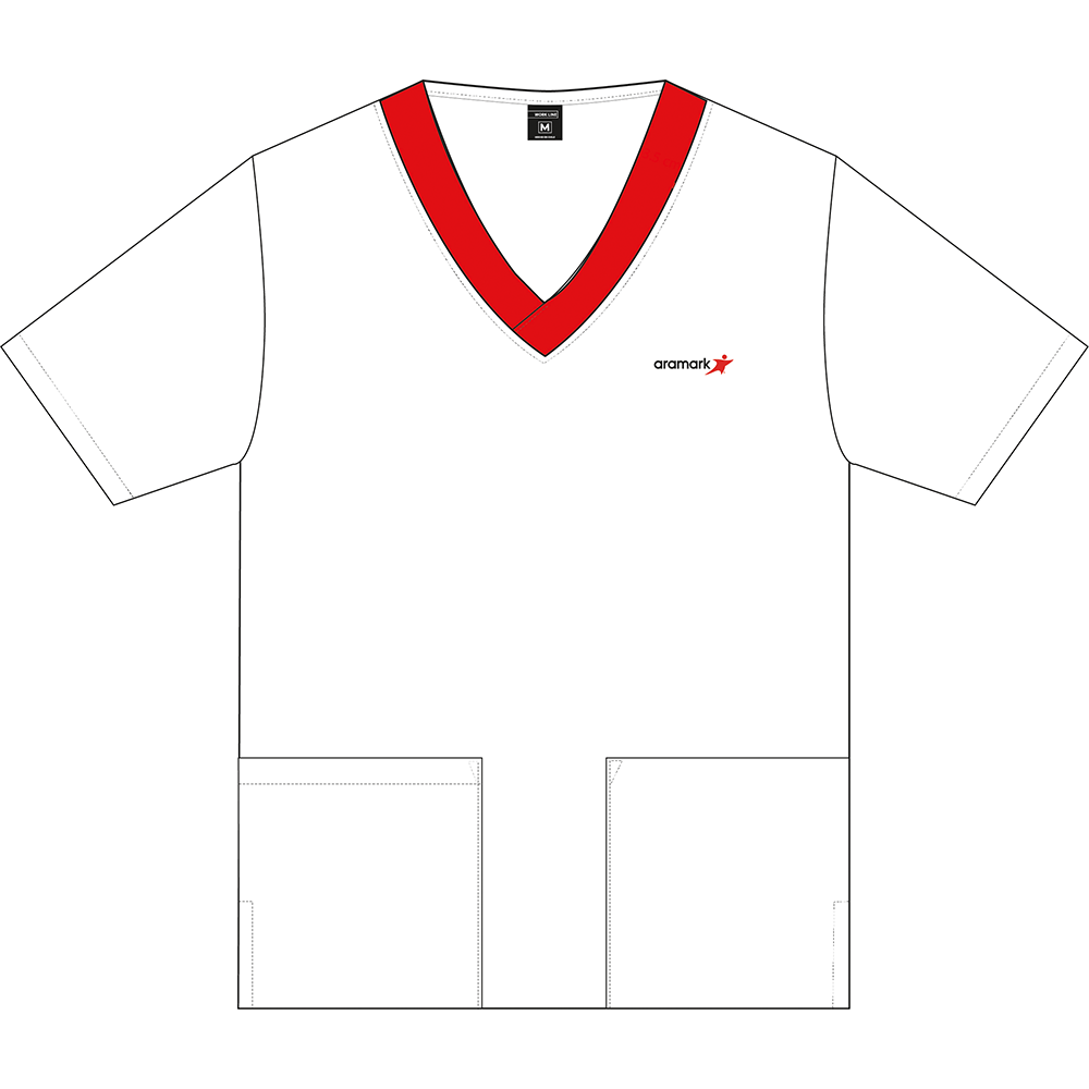 CAMISA CLINICA BLANCO/ROJO AUXILIAR/ROOM S. ARAMARK