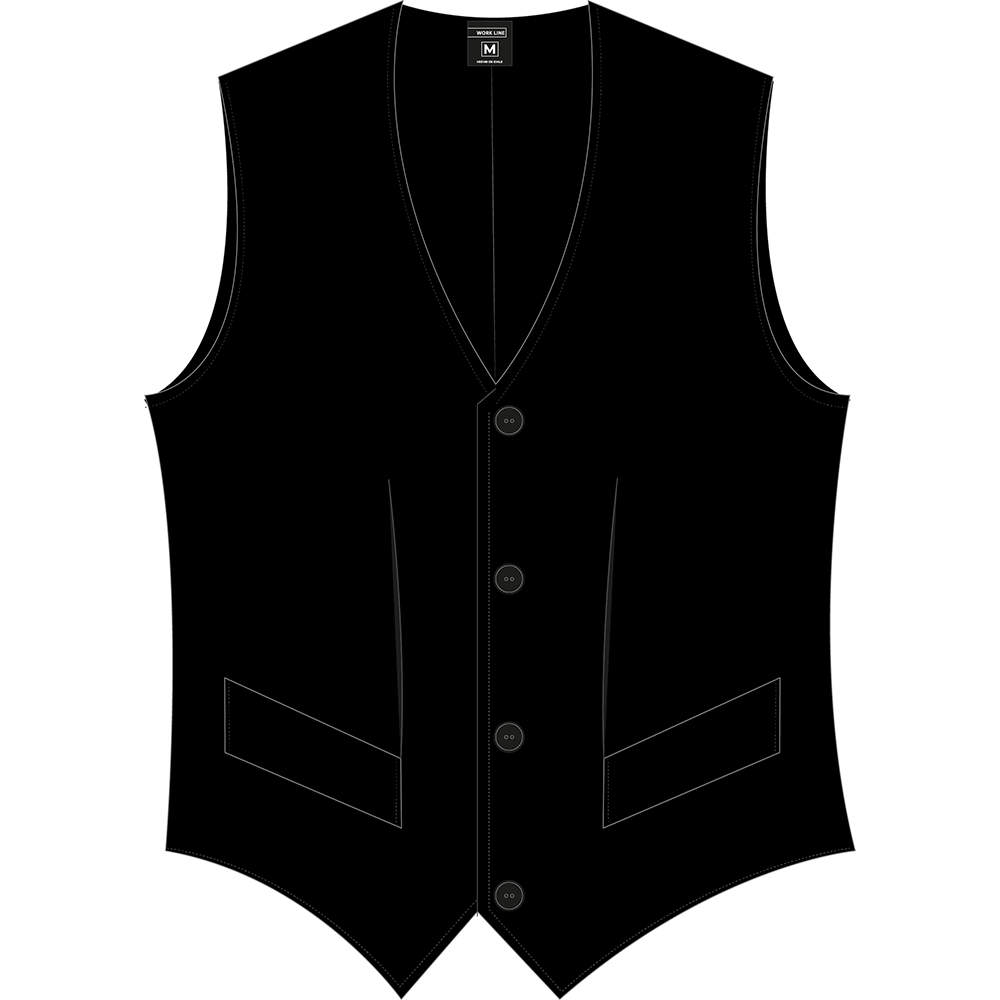 CHALECO NEGRO GARZON UNISEX M-E