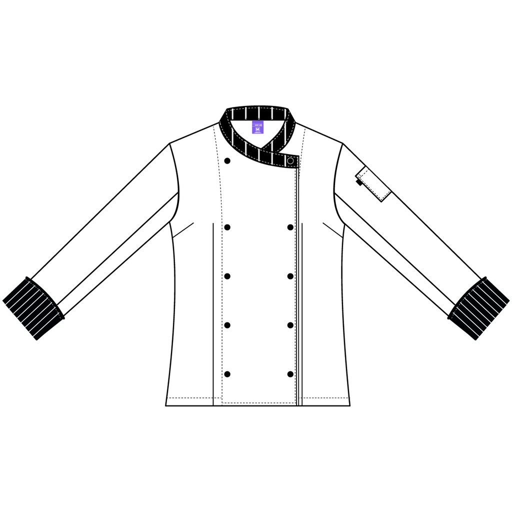 CHAQUETA BLANCO DAMA A RAYAS ARAMARK