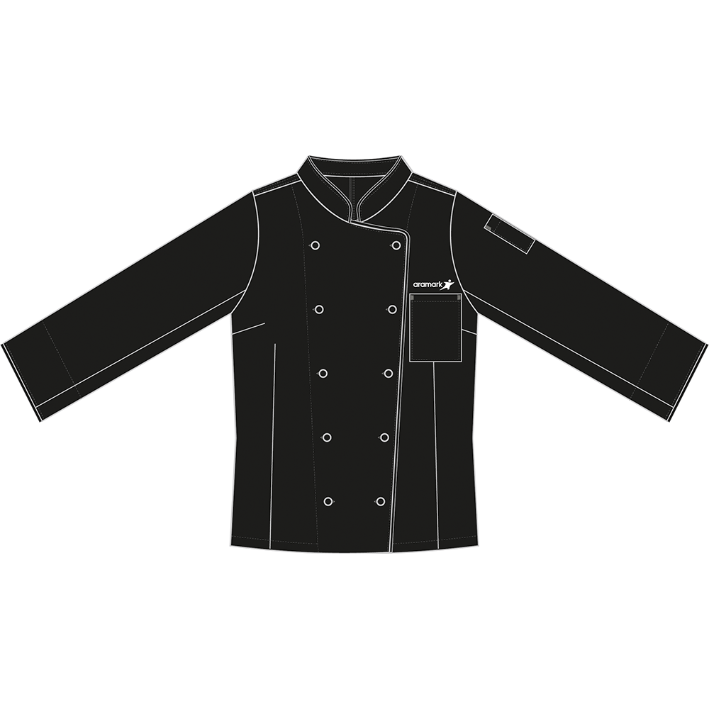 CHAQUETA NEGRO CHEF DAMA ARAMARK