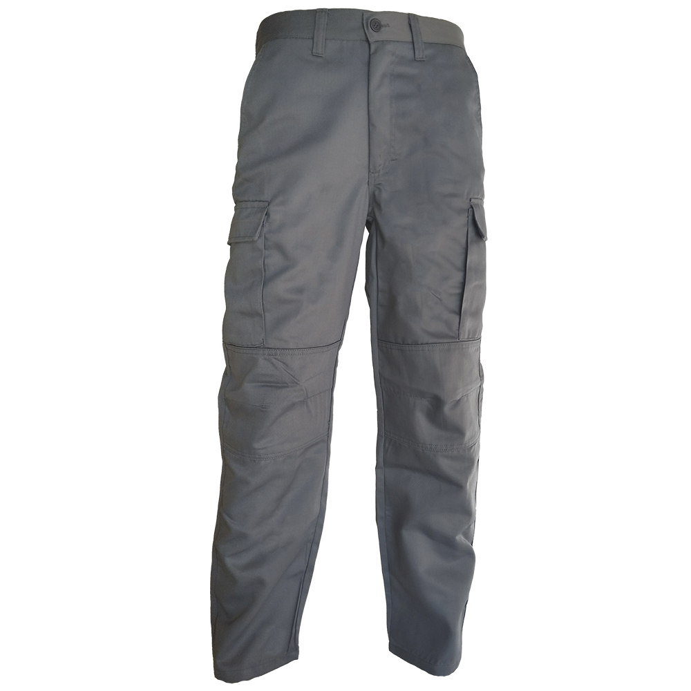 PANTALON GRIS CARGO GABARDINA VARON M-E