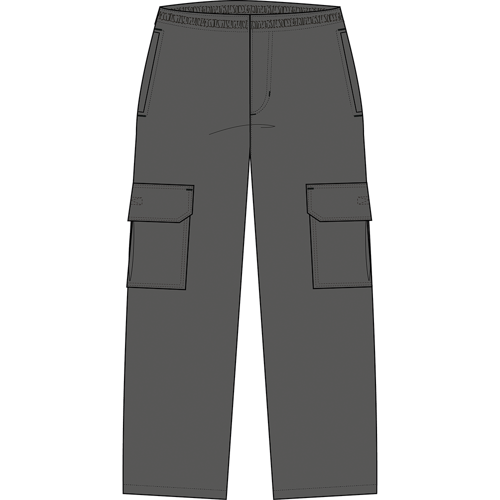 PANTALON GRIS OSCURO BAGGI CARGO 100% ALG. ARAMARK