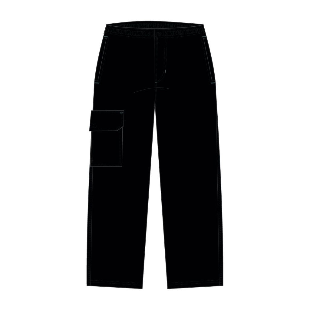 PANTALON NEGRO CARGO BAGGI FORRADO M-E