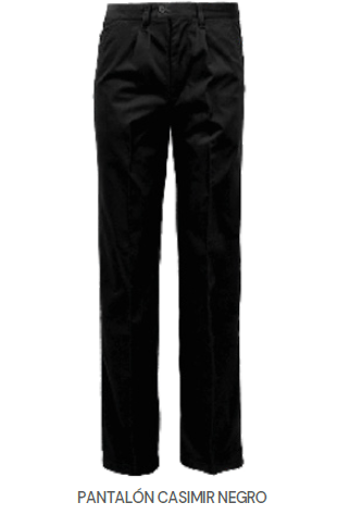 PANTALON NEGRO GABARDINA VARON M-E