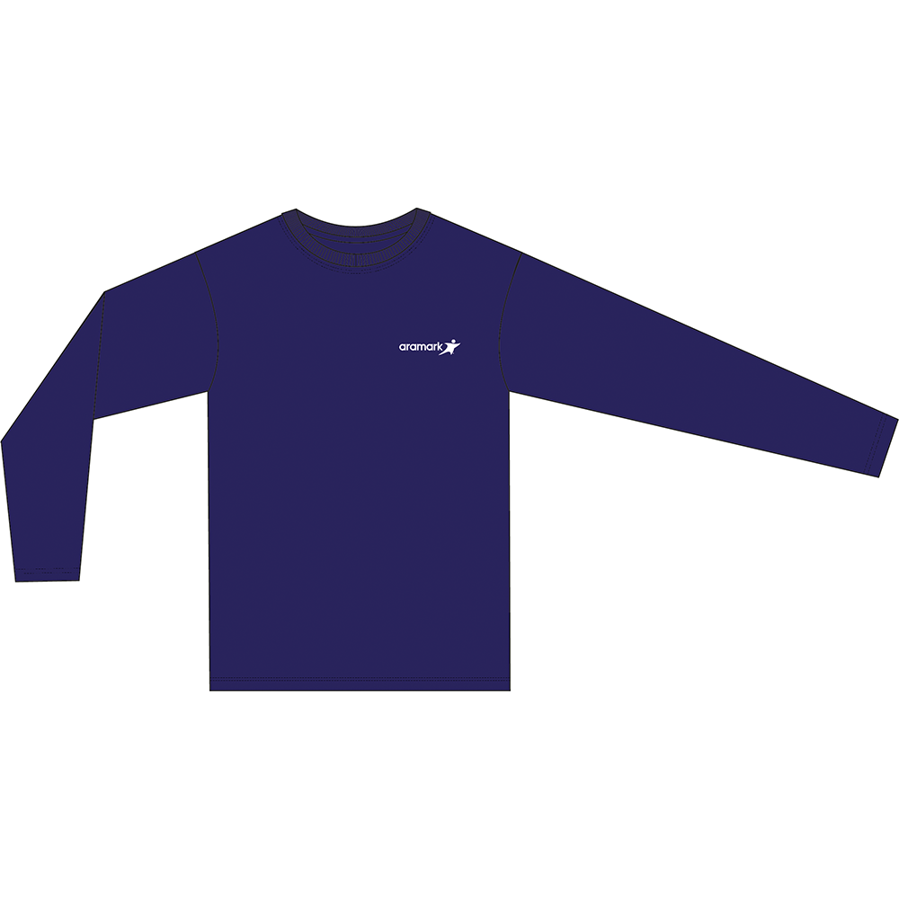 POLERA AZUL CUELLO REDONDO M/L ARAMARK