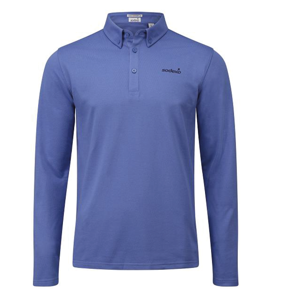POLERA AZUL PAQUETE VELA PIQUE M/L UNISEX SODEXO