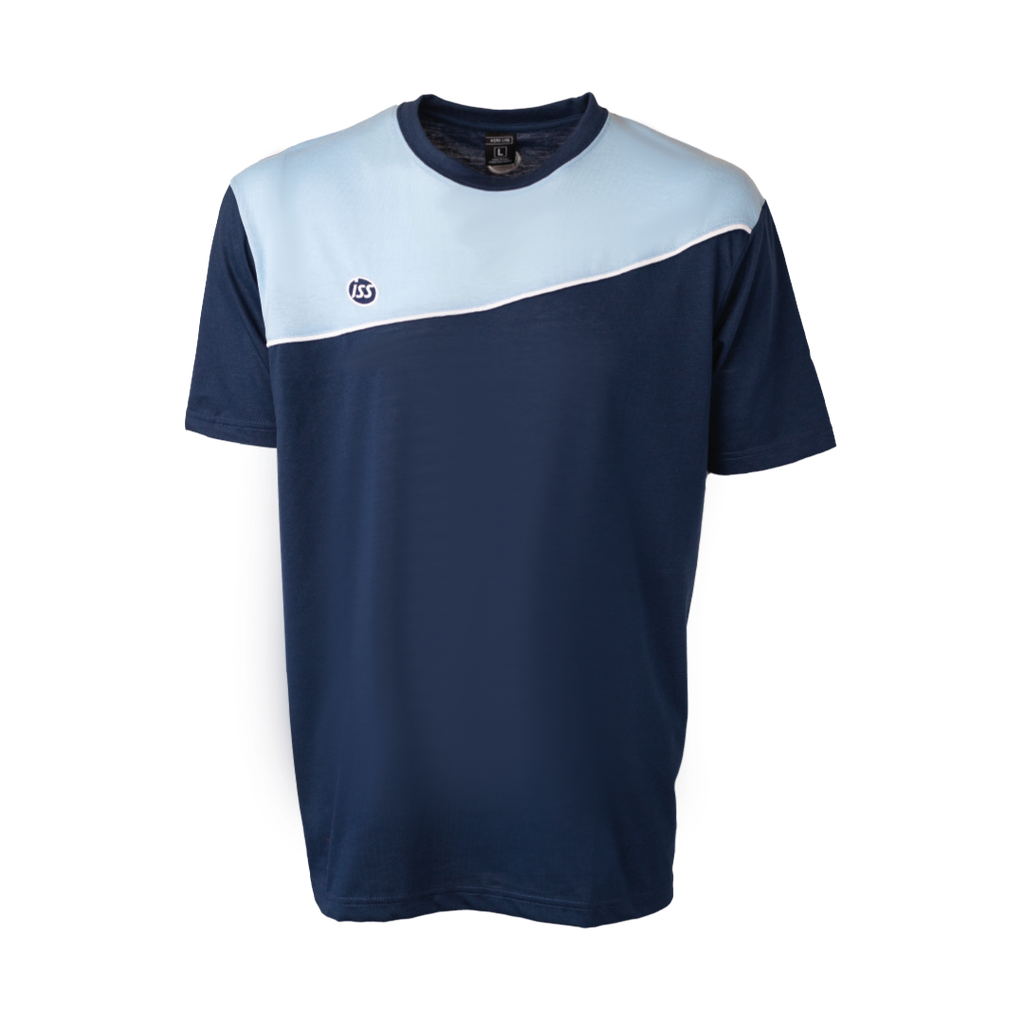 POLERA AZUL/CELESTE CUELLO POLO M/C ISS NEW