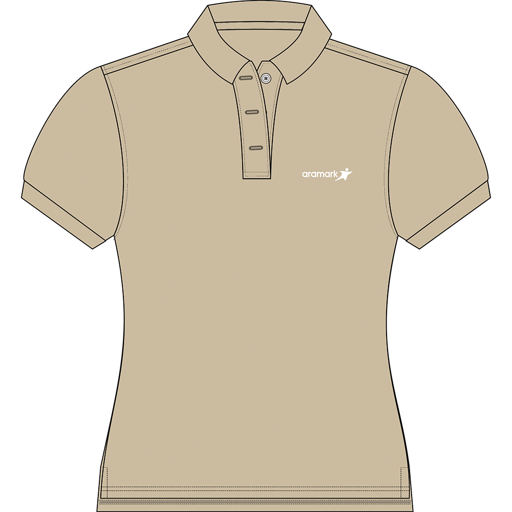 POLERA BEIGE PIQUE DAMA M/C M-E