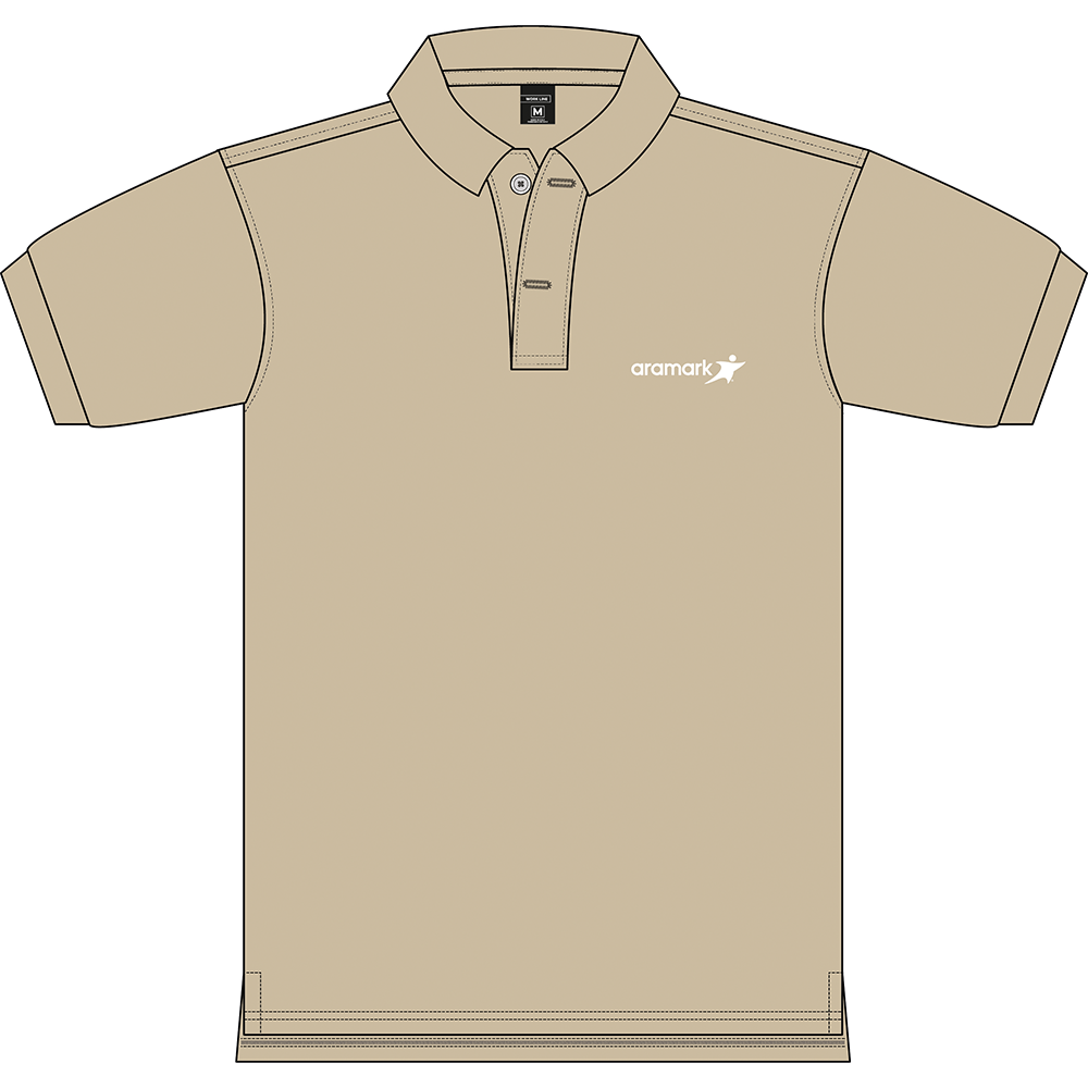 POLERA BEIGE PIQUE VARON M/C