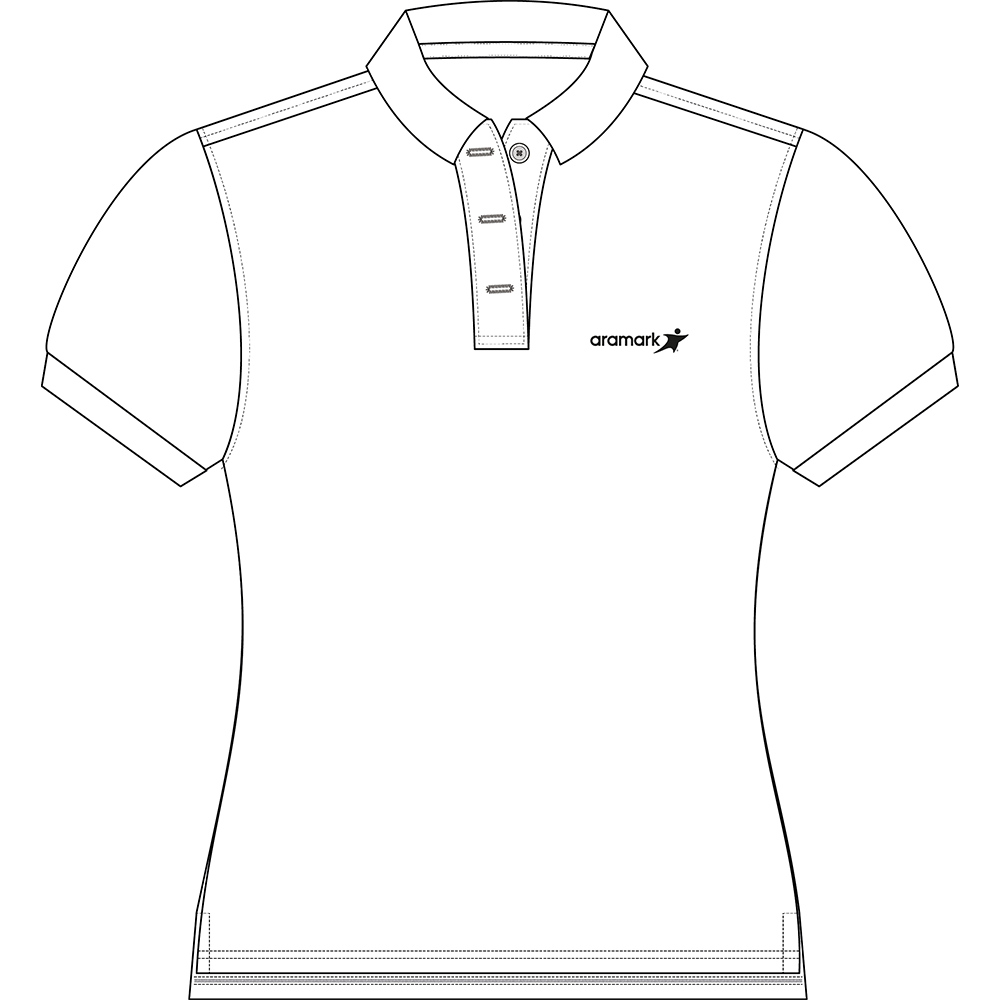 POLERA BLANCO PIQUE DAMA M/C ARAMARK