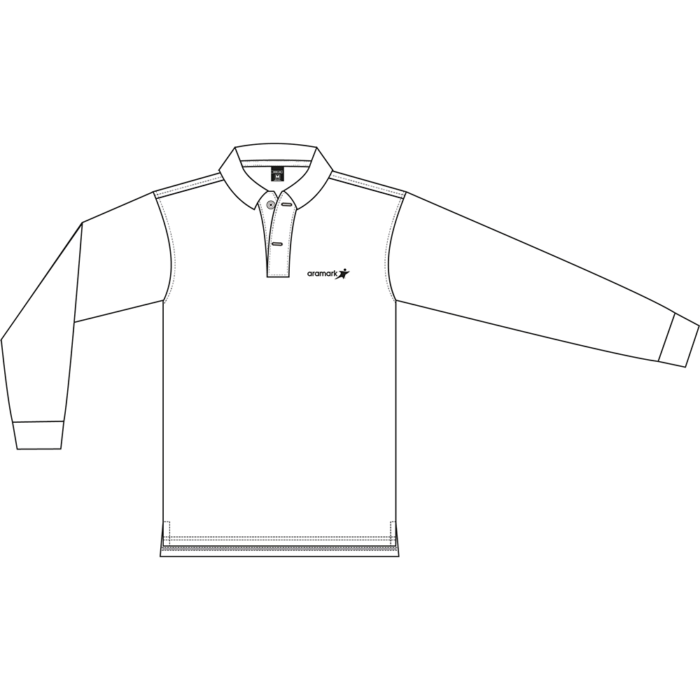 POLERA BLANCO PIQUE VARON M/L ARAMARK
