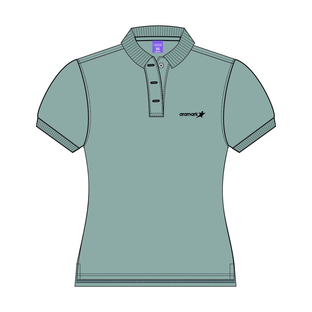 POLERA GRIS PIQUE DAMA M/C ARAMARK