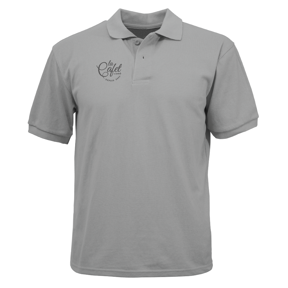 POLERA GRIS PIQUE VARON M/C LA CAFET