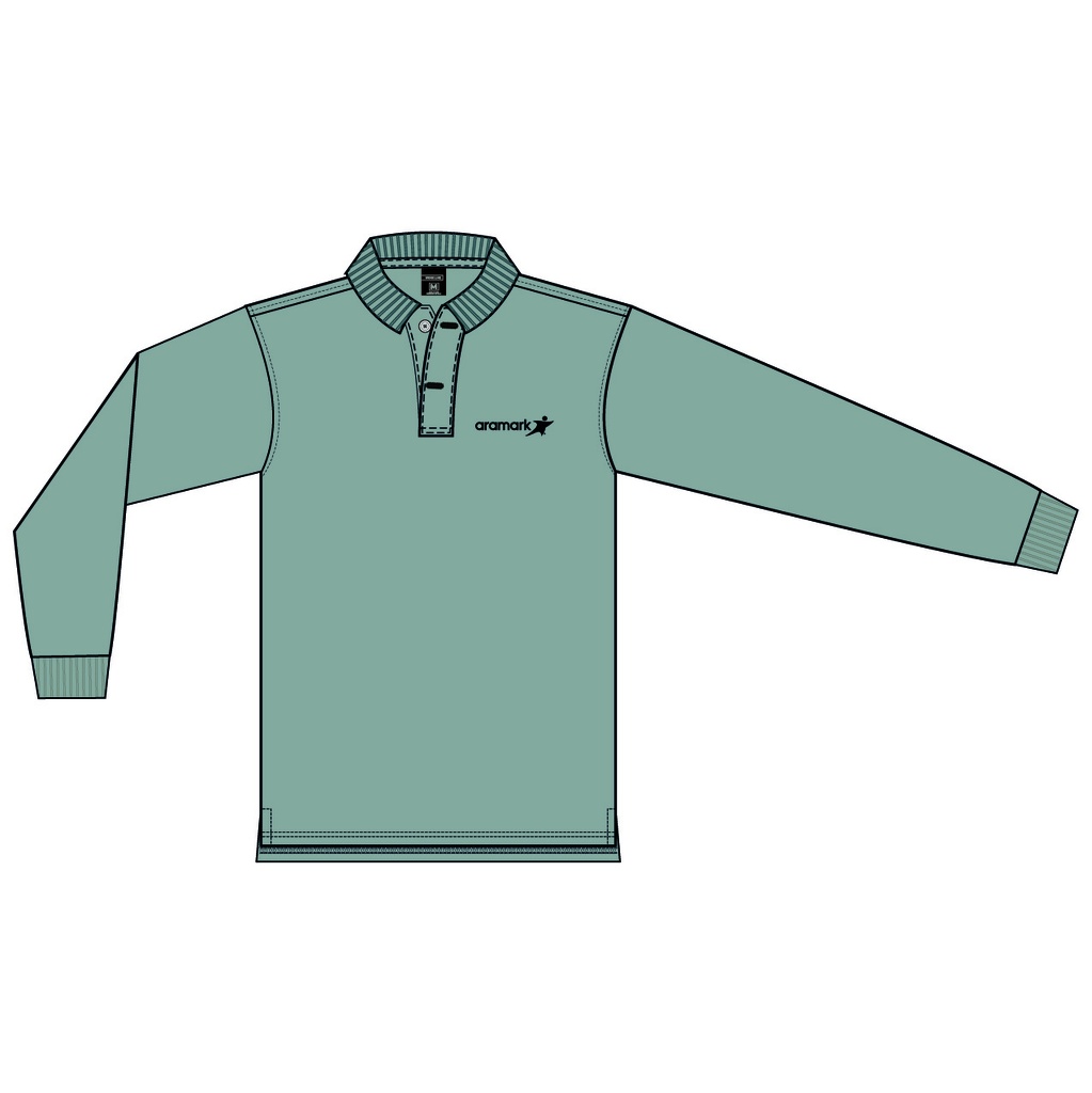 POLERA GRIS PIQUE VARON M/L ARAMARK