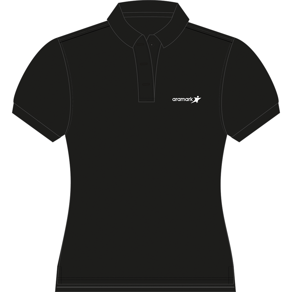 POLERA NEGRO PIQUE DAMA M/C ARAMARK