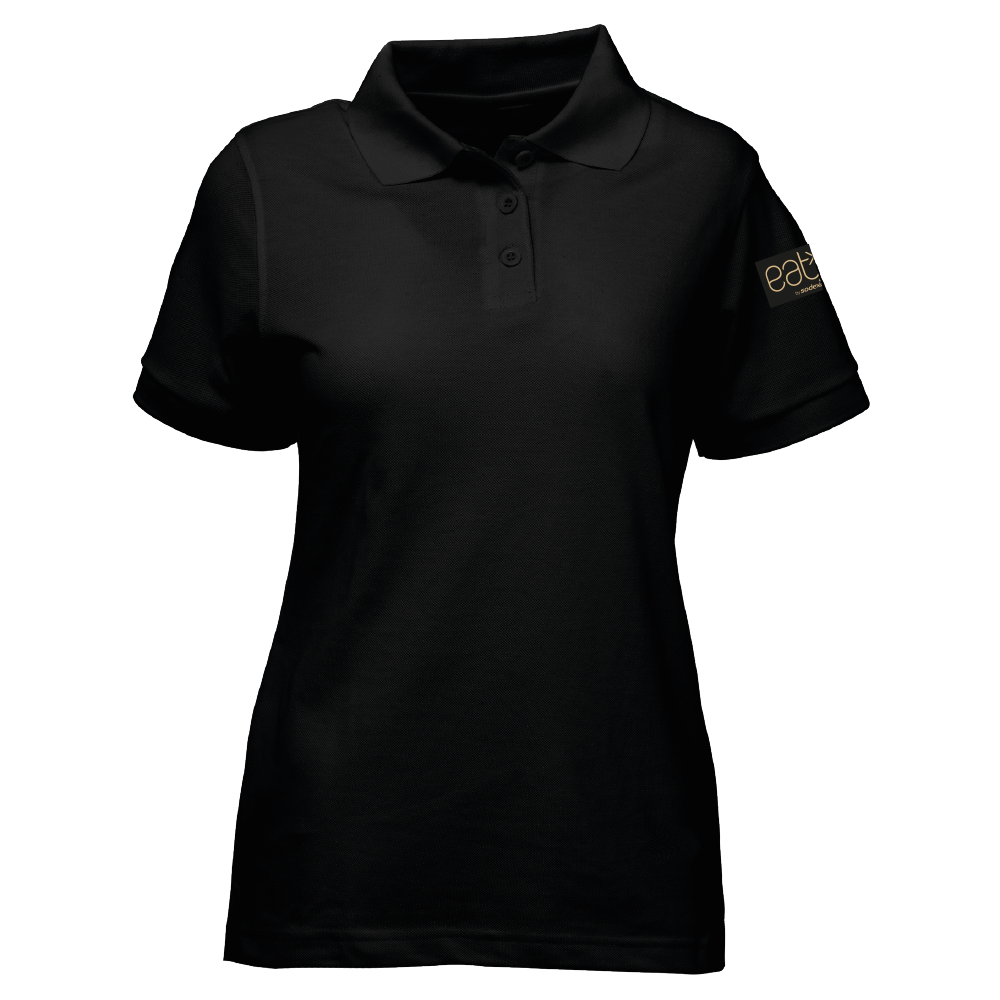 POLERA NEGRO PIQUE DAMA M/C EAT SODEXO