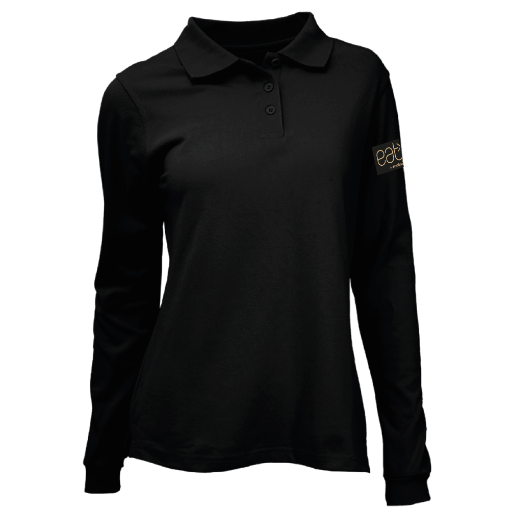POLERA NEGRO PIQUE DAMA M/L EAT SODEXO