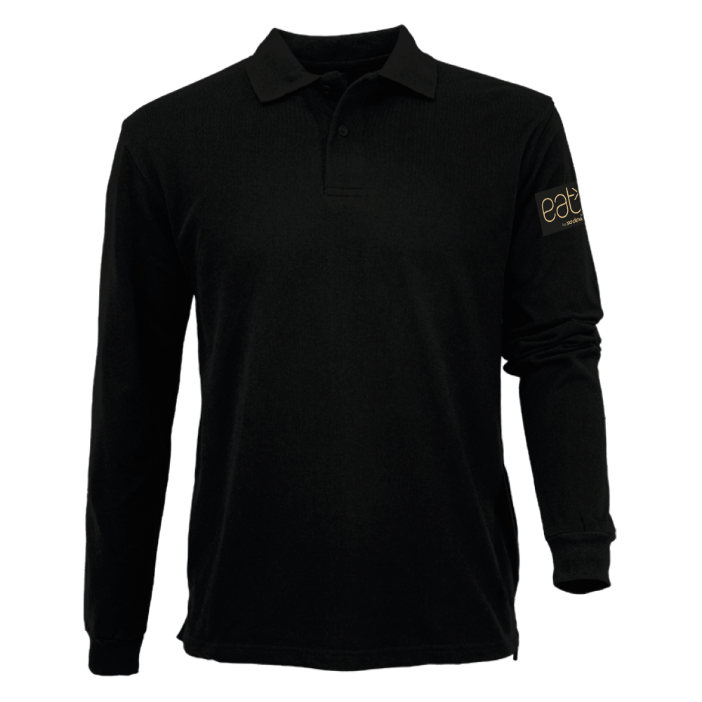 POLERA NEGRO PIQUE VARON M/L EAT SODEXO