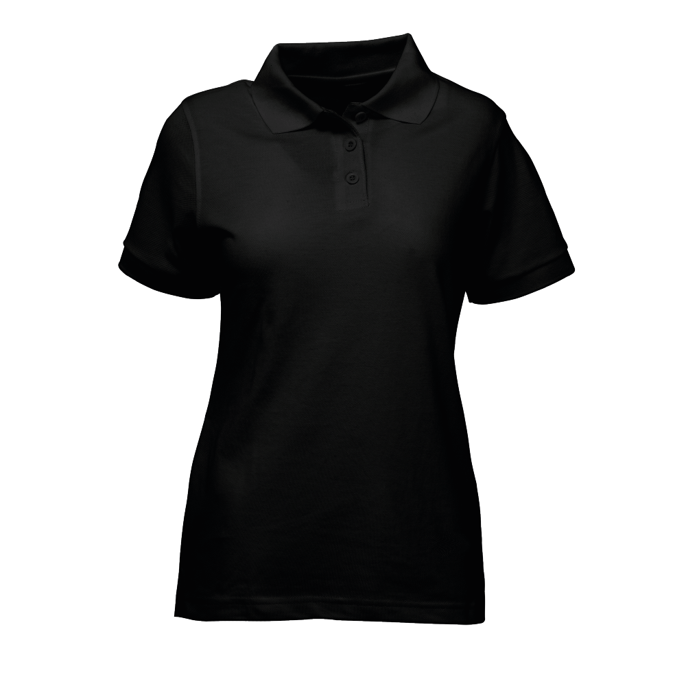 POLERA NEGRO PIQUE DAMA M/C M-E