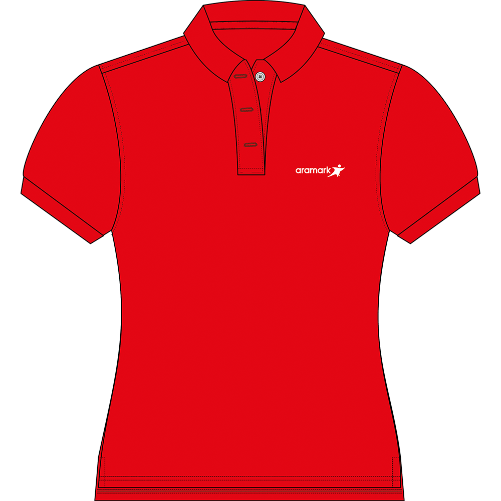 POLERA ROJO PIQUE DAMA M/C ARAMARK