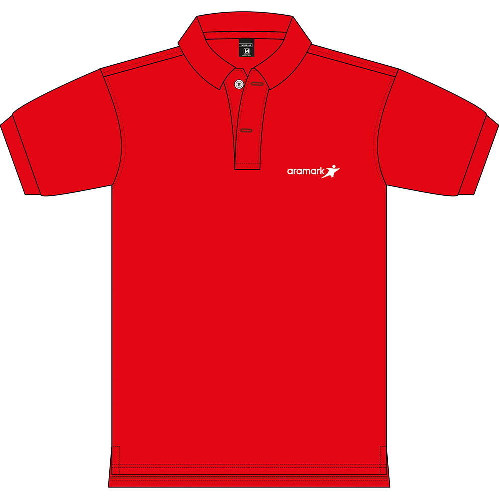 POLERA ROJO PIQUE VARON M/C ARAMARK