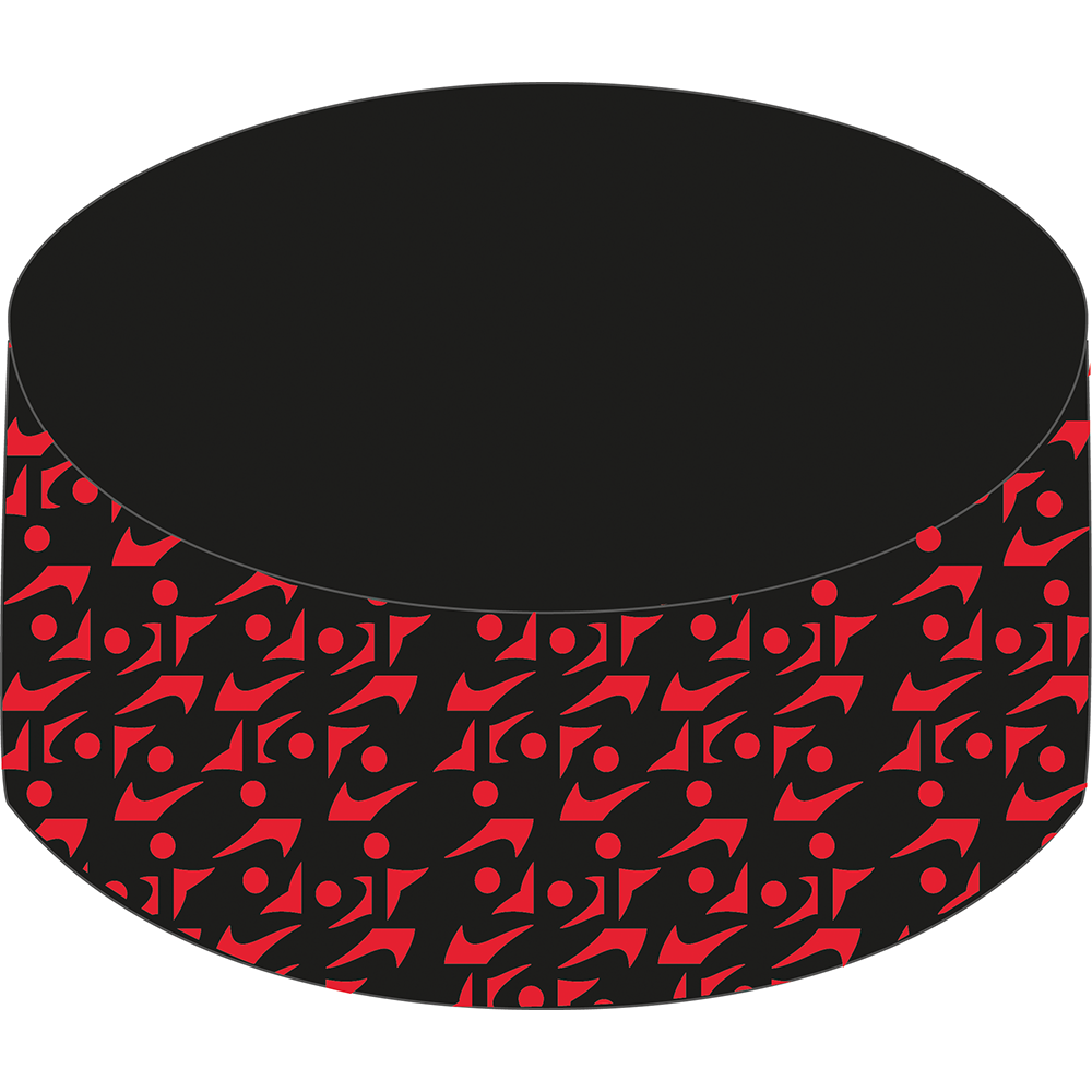 GORRO BEANIE NEGRO/ROJO ESTAMPADO ARAMARK