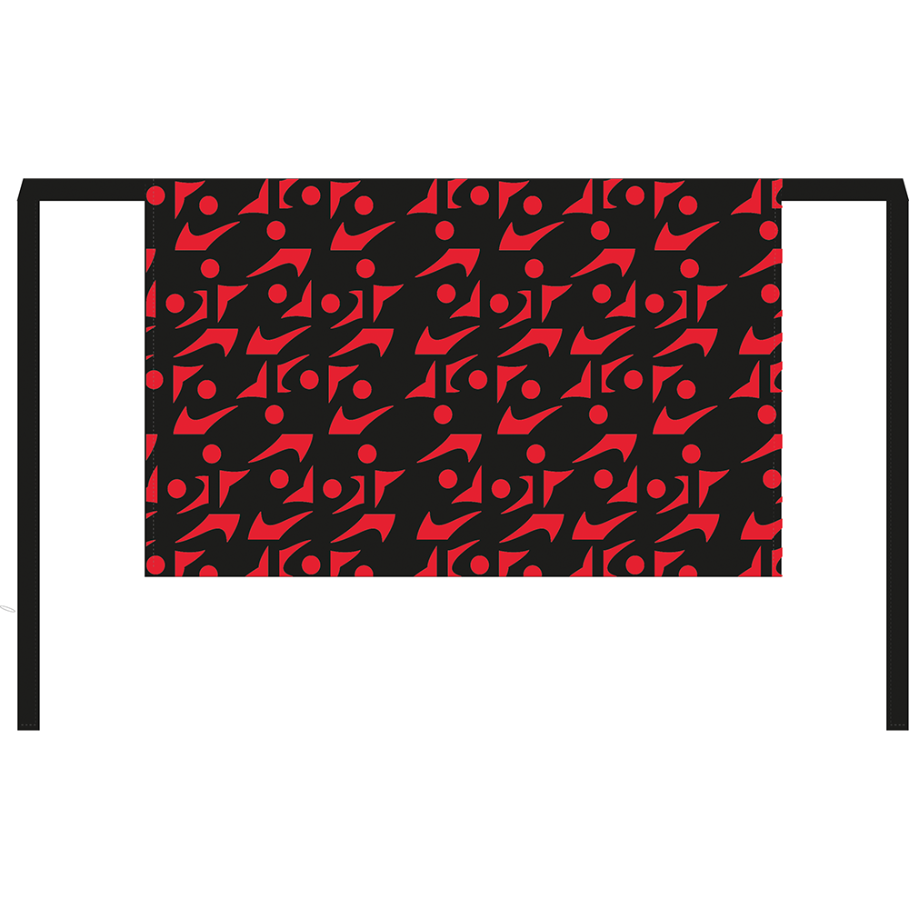 MANDIL NEGRO/ROJO AYUDANTE/AUXULIAR