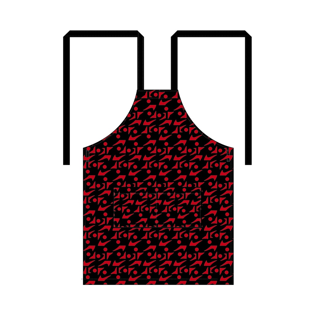 PECHERA NEGRO/ROJO ESTAMPADA ARAMARK