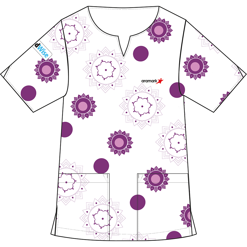 BLUSA BLANCA ESTAMPADA NUTRICIONISTA ARAMARK