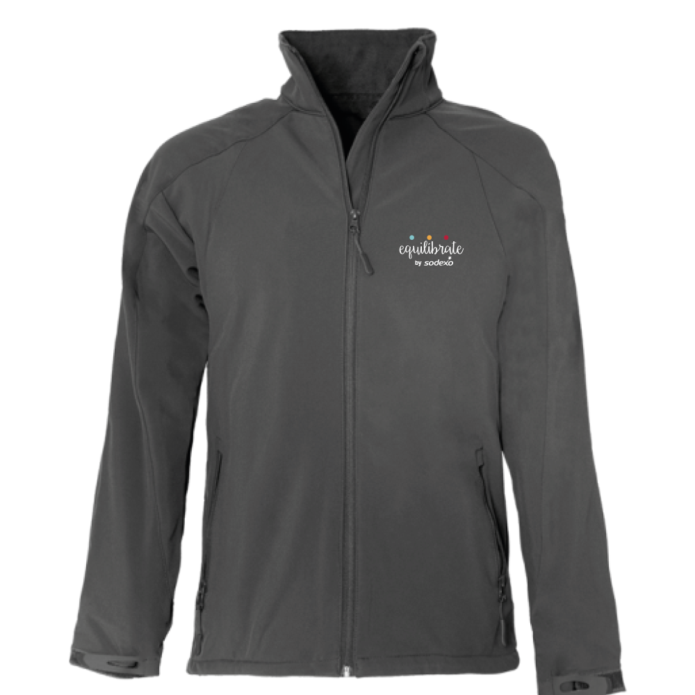 CHAQUETA SOFTSHELL GRIS VARON EQUILIBRATE SODEXO
