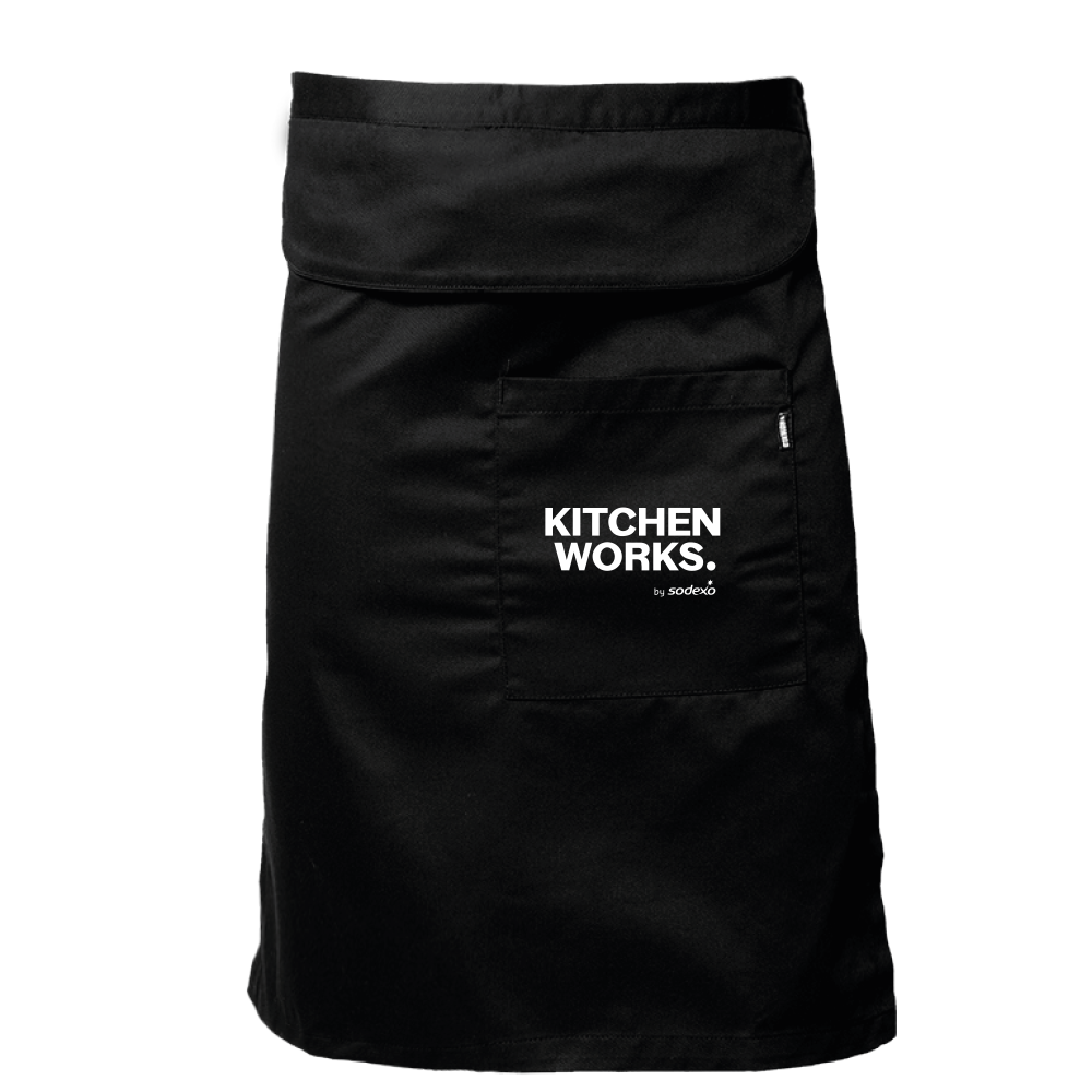 MANDIL NEGRO KITCHEN WORKS 2.0