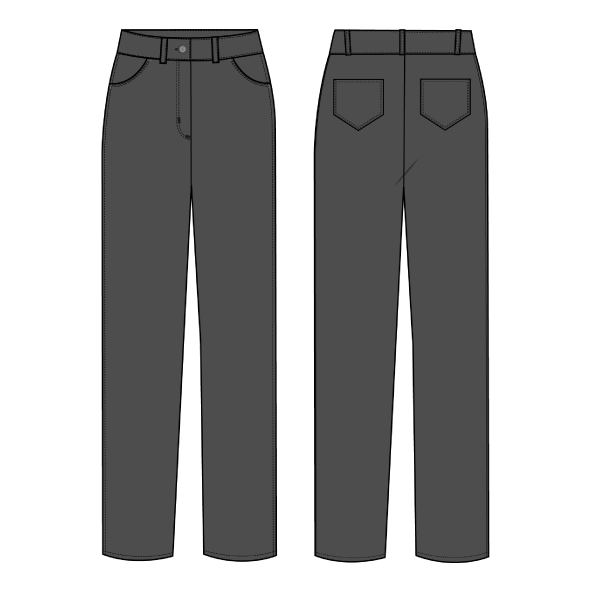 PANTALON GRIS GABARDINA/SPANDEX DAMA M-E