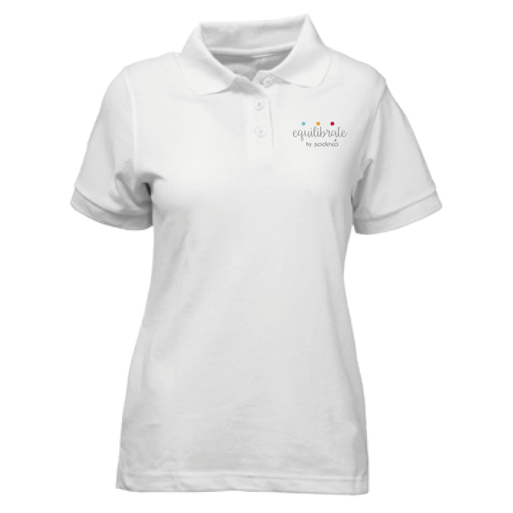 POLERA BLANCO PIQUE DAMA M/C EQUILIBRATE