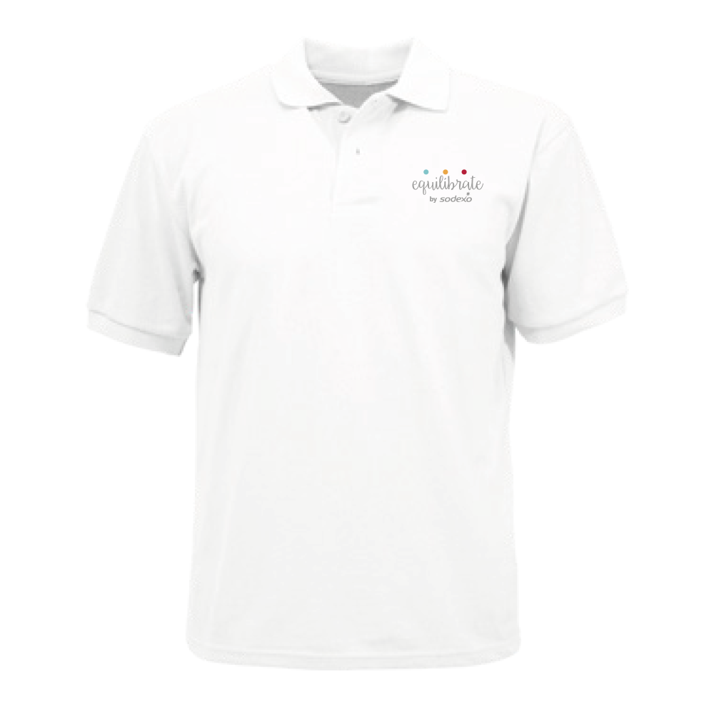 POLERA BLANCO PIQUE VARON M/C EQUILIBRATE