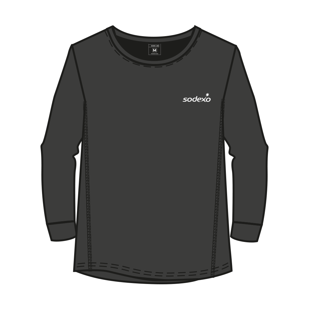 POLERA NEGRO DEPORTIVO VARON M/L SODEXO