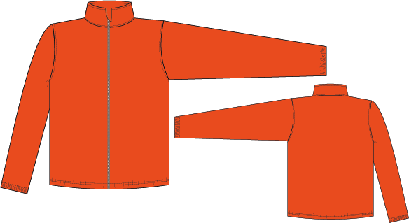 POLAR NARANJO C/CIERRE UNISEX M-E
