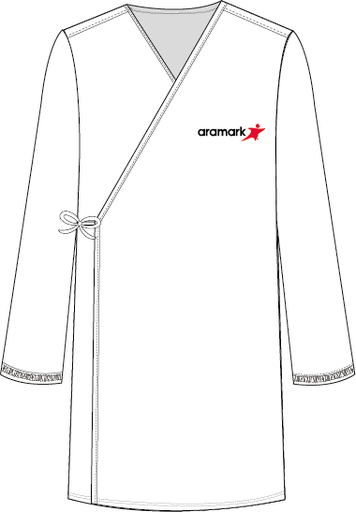 DELANTAL BLANCO ANTIACIDO RESISTEX UNISEX ARAMARK