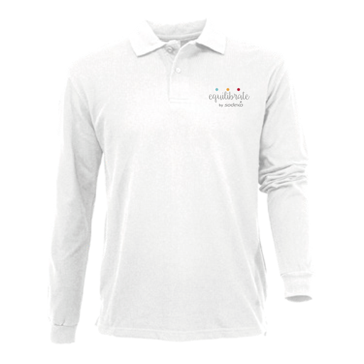 POLERA BLANCO PIQUE VARON M/L EQUILIBRATE