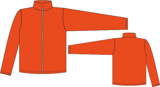POLAR NARANJO C/CIERRE UNISEX M-E