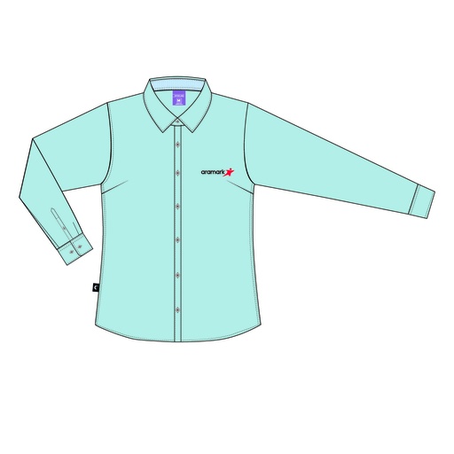 BLUSA CELESTE OXFORD ARAMARK