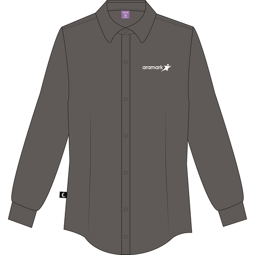 BLUSA GRIS ACERO ANTIACIDA MANTENIMIENTO ARAMARK