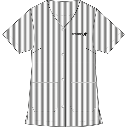 BLUSA GRIS RAYADA ASEO ARAMARK