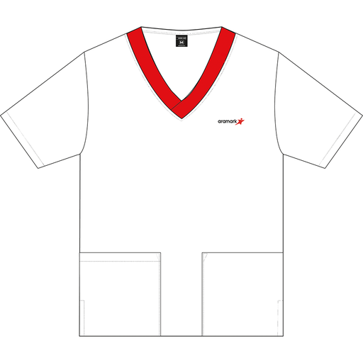 CAMISA CLINICA BLANCO/ROJO AUXILIAR/ROOM S. ARAMARK