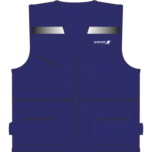 CHALECO AZUL GEOLOGO C/REFLEC. ARAMARK