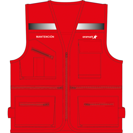 CHALECO ROJO GEOLOGO MANTENCION ARAMARK