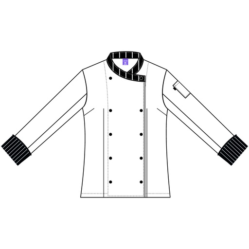 CHAQUETA BLANCO DAMA A RAYAS ARAMARK