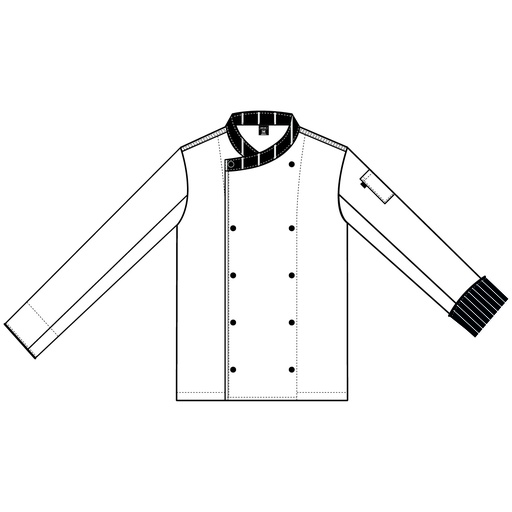 CHAQUETA BLANCO VARON A RAYAS ARAMARK