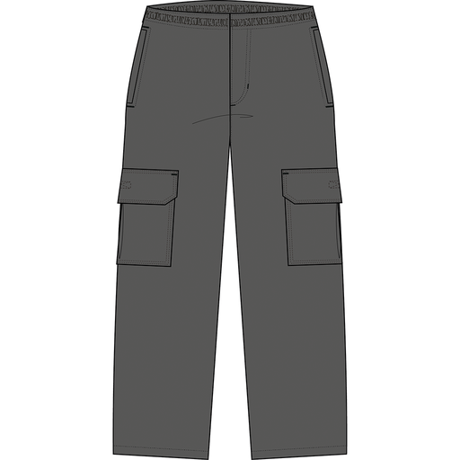 PANTALON GRIS OSCURO BAGGI CARGO 100% ALG. ARAMARK