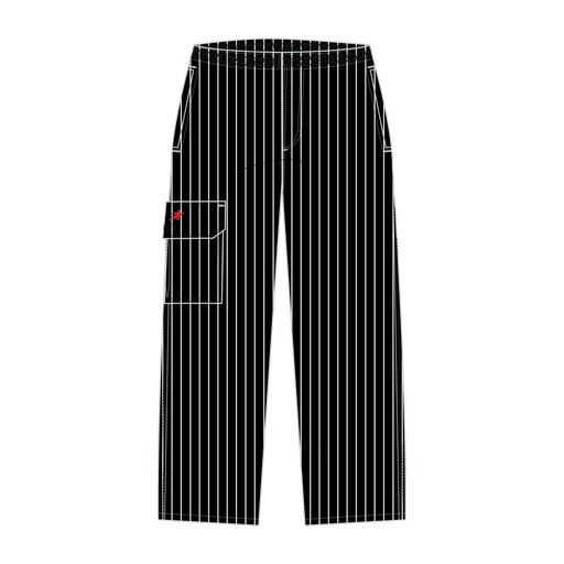 PANTALON NEGRO A RAYAS ALIMENTACION ARAMARK